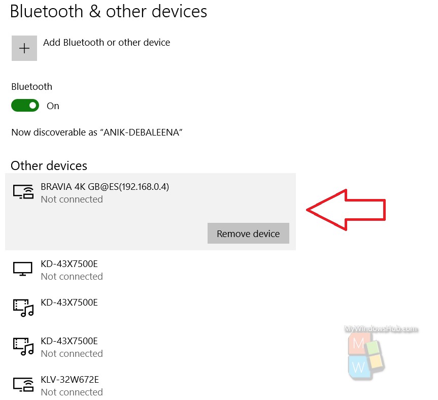 change bluetooth device name windows 10