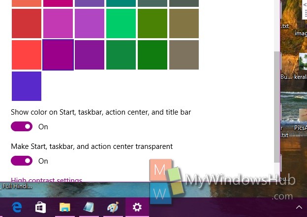 Microsoft Edge options