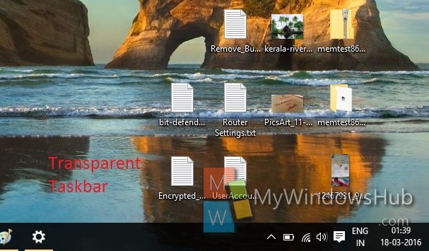 Transparent Taskbar