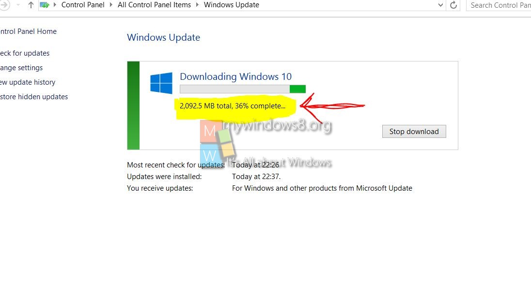 Windows 10 downloading