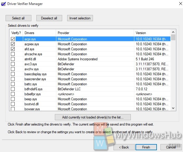 how to disable driver verifier windows 10 cmd