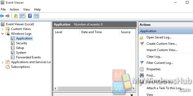 event viewer clear saved logs