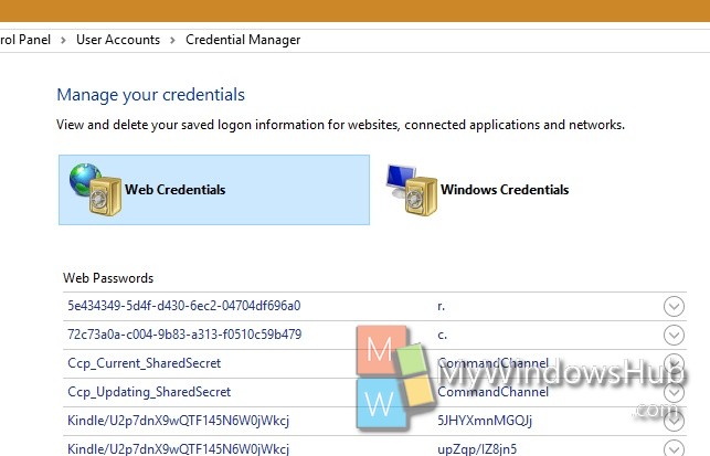 web credential