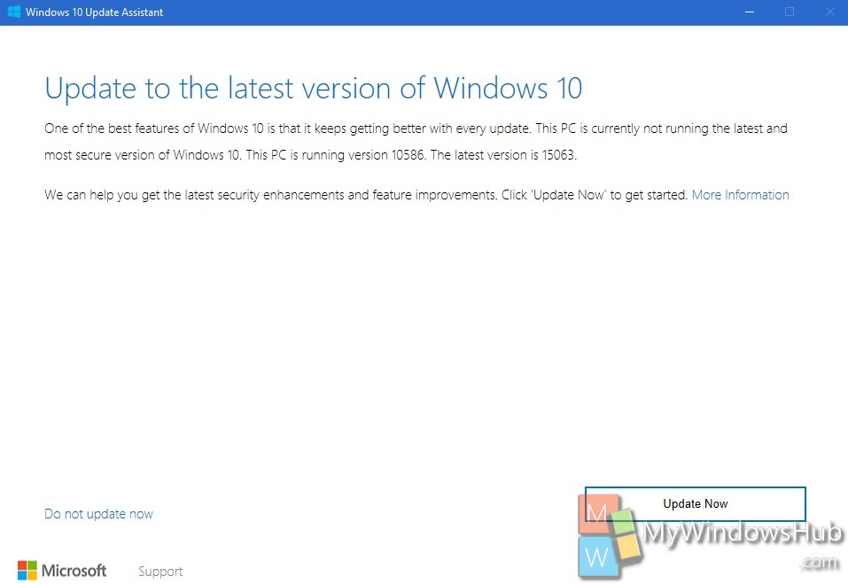 Available Windows 10 Update