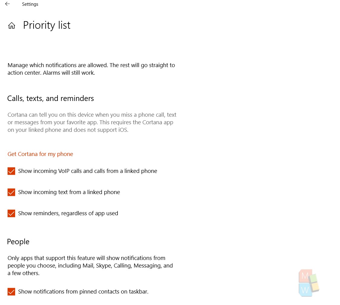 customize priority list