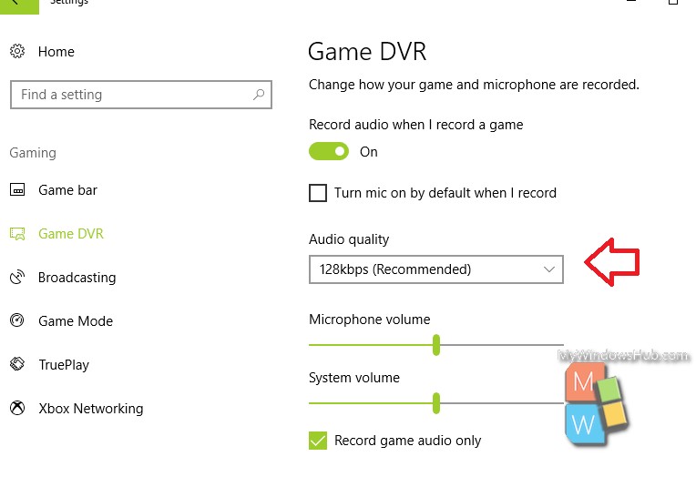 How To Change The Audio Recording Quality On Game Bar In Windows 10