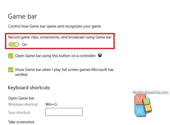 How To Enable Recording Game Clips Screenshots Using Game Bar On Windows 10