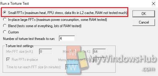 cpu stress test prime95