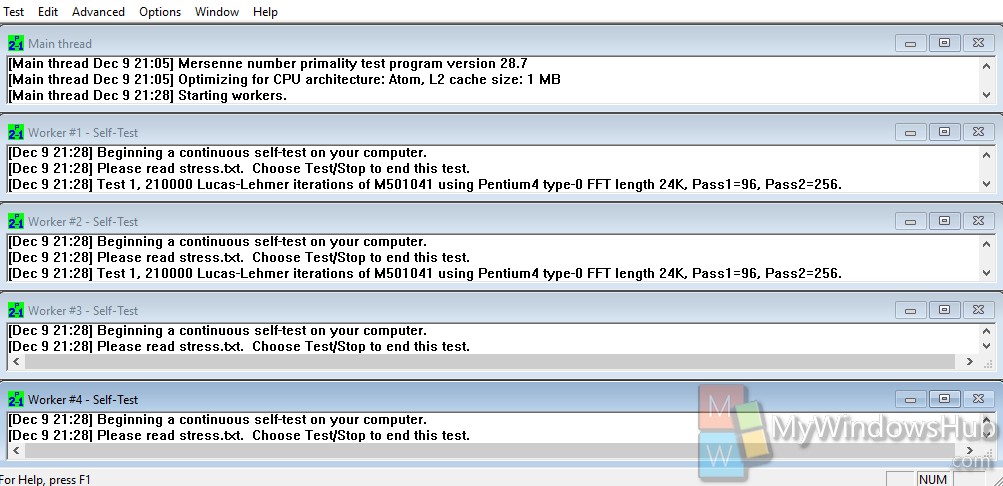 cpu stress test prime95