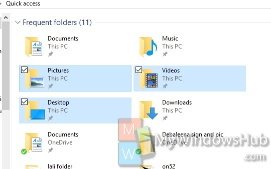 select folders