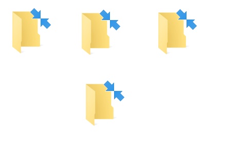 forholdsord Søgemaskine markedsføring kompromis Change or Remove Double Blue Arrows Icon on Compressed Files and Folders in  Windows 10