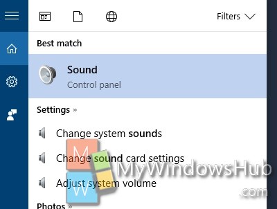 hardware and sound windows 10