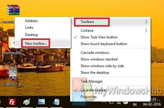 How To Add Quick Launch Toolbar In Windows 10 My Windows Hub