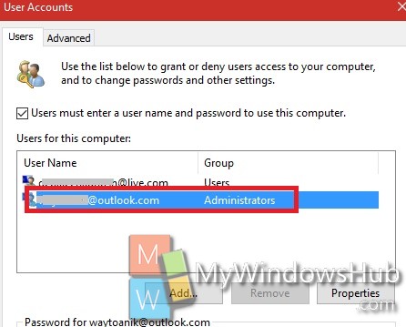 Automatically Sign in to User Account at Startup in Windows 10
