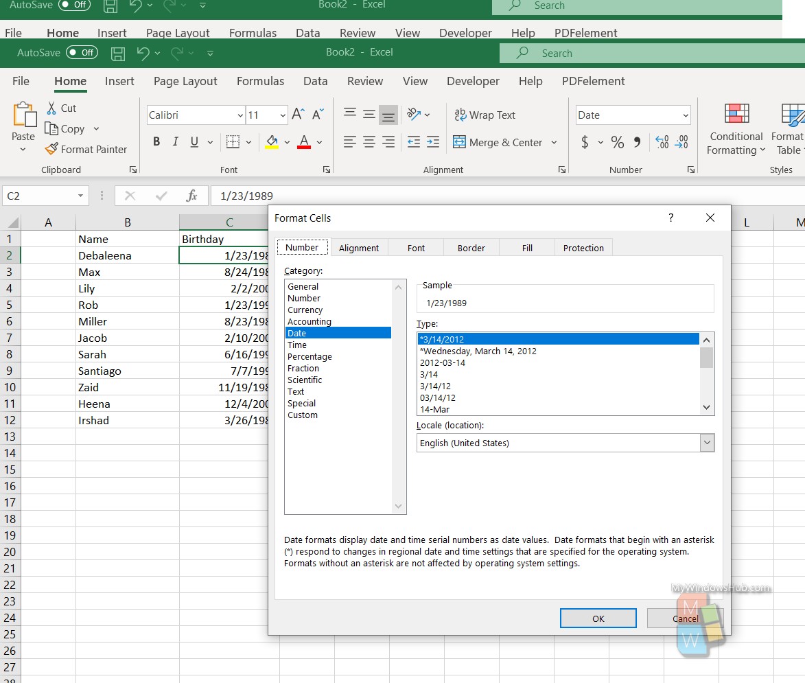Change Date Formatting In MS Excel Worksheet Using VBA Macro