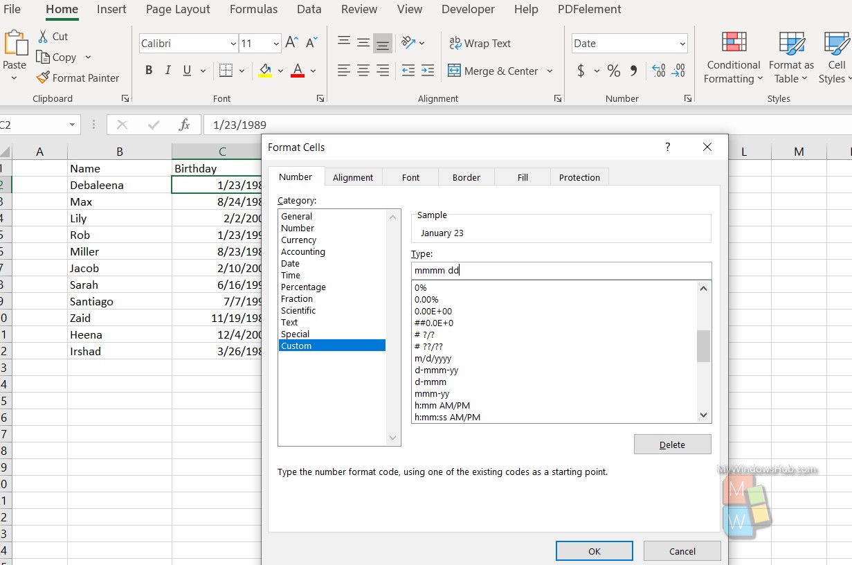 Change Date Formatting In MS Excel Worksheet Using VBA Macro