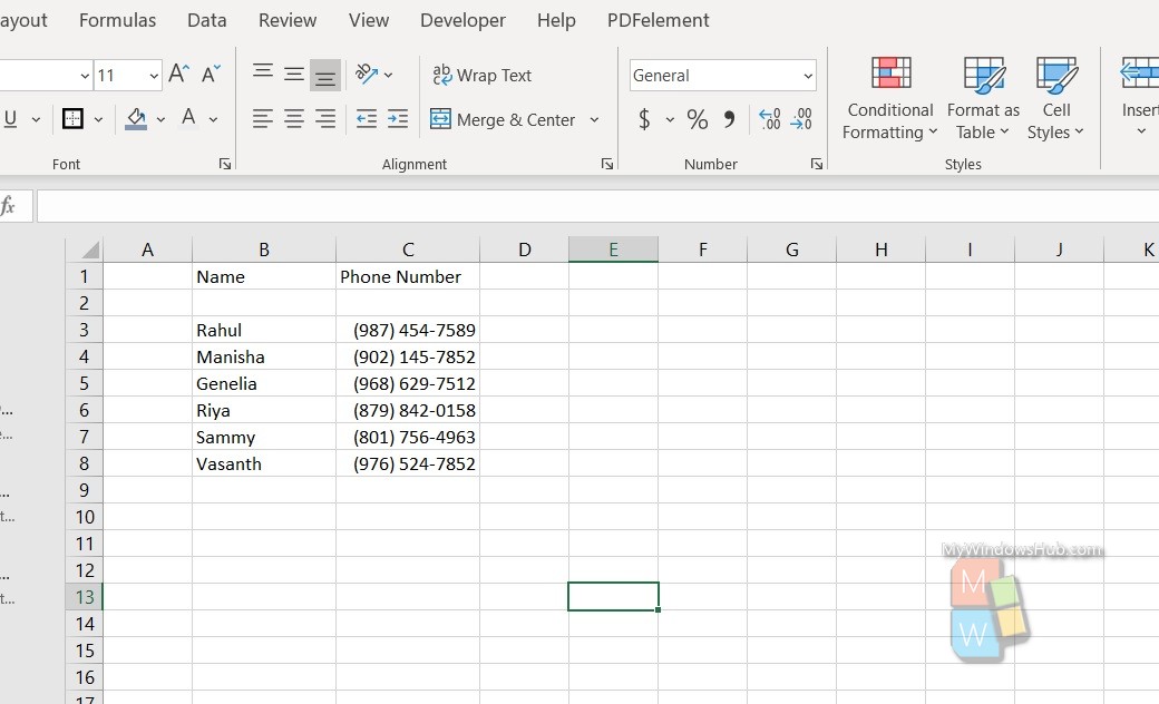 To Change Phone Number Formatting Of Phone Numbers In An Excel Sheet Using VBA Macro