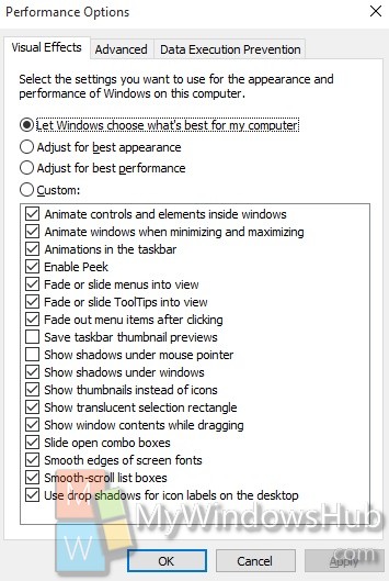 custome settings