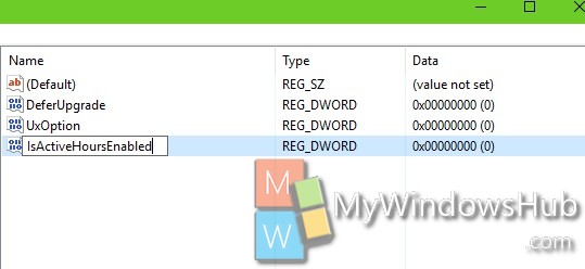 disable active hours windows 10