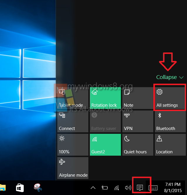 turn off tapping windows 10