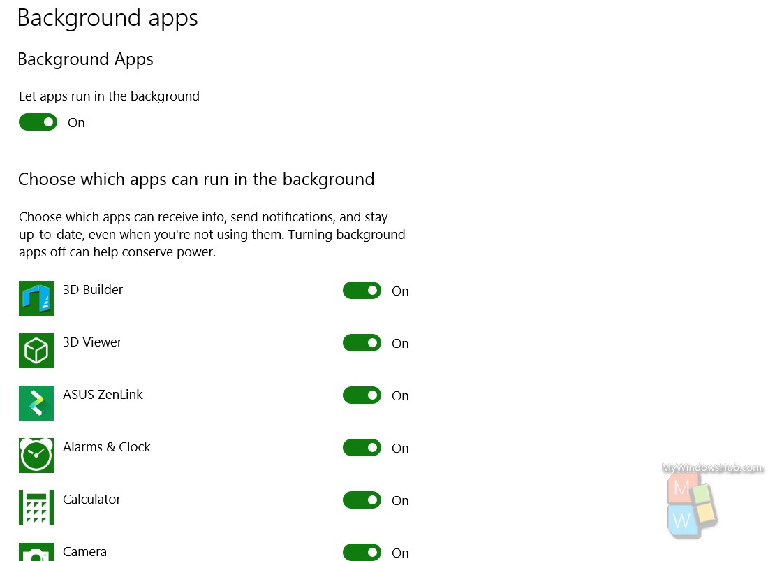 How To Specify Which Apps To Run In The Background On Windows 10?