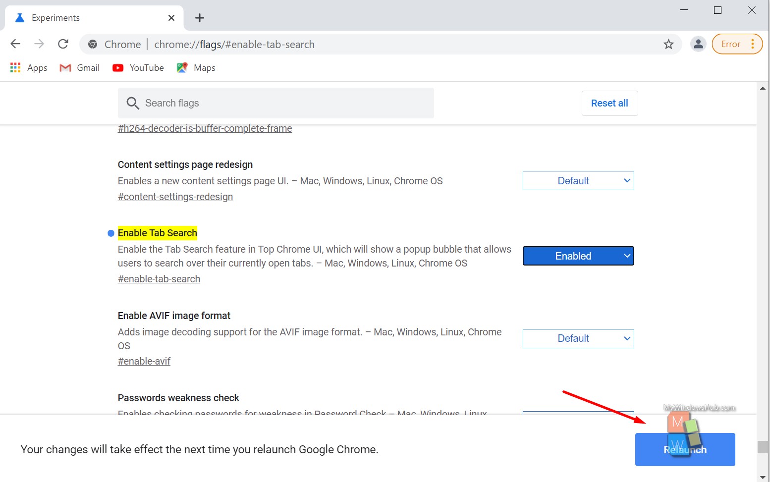 How To Enable The Tab Search Feature In Google Chrome?