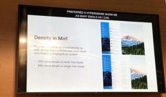 The Windows 10 Mail app getting new Fluent Design density elements