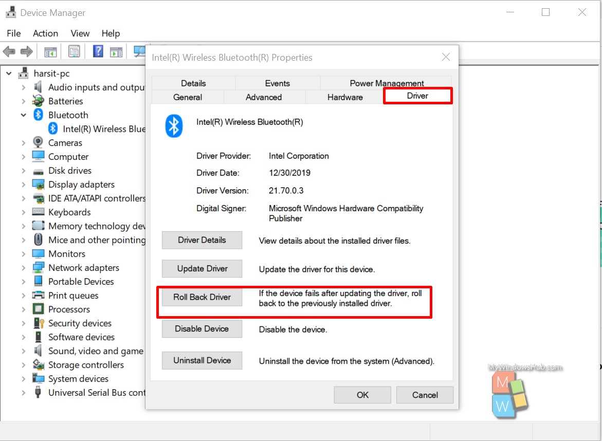 How To Rollback A Driver In Windows 10