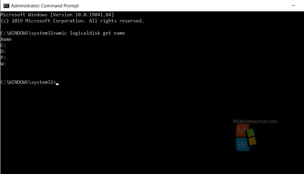 How To List Hard Drives using Command Prompt in Windows 10