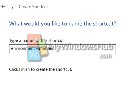 Shortcut name