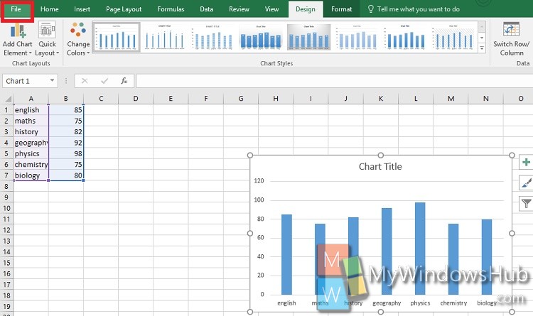 excel file