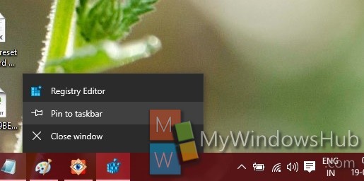 Pin to taskbar