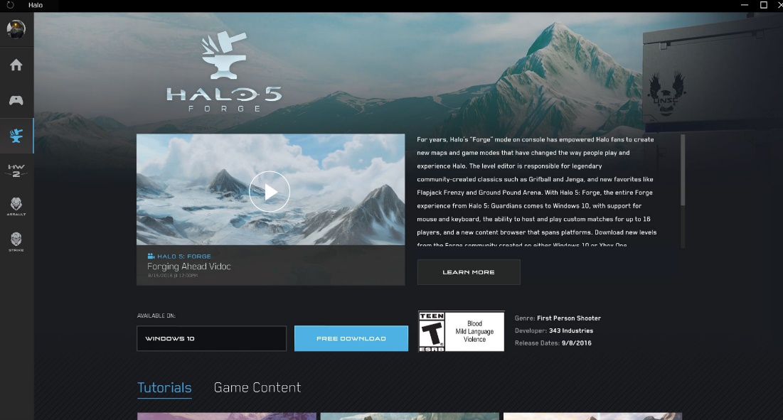 Halo App launched for Windows 10 PC