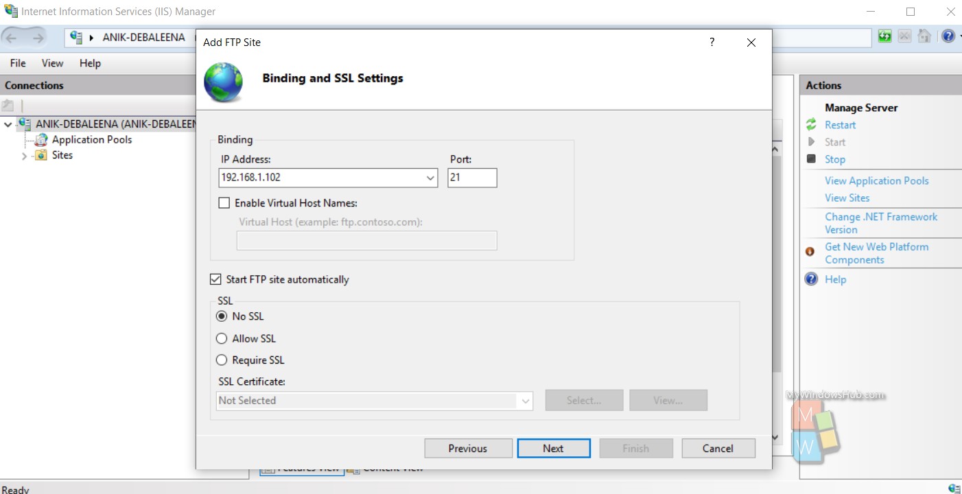 binding anf SSL