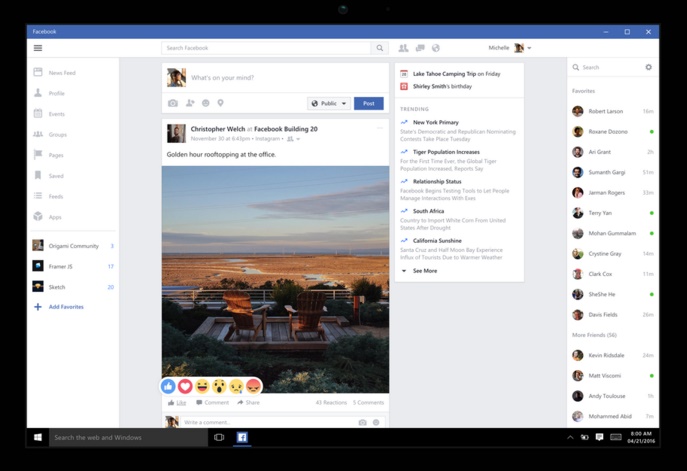 Messenger and Instagram Windows 10 Apps