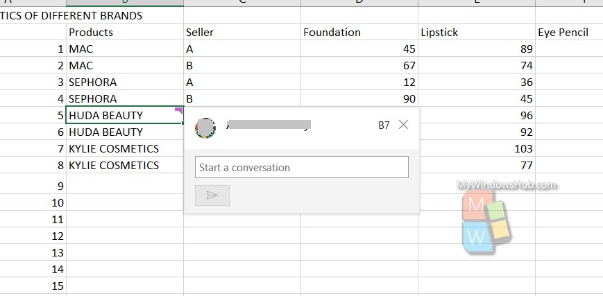 add comment in ms excel
