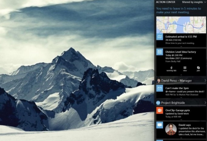Windows 10 Redstone bringing Card UI to Cortana and Action Center