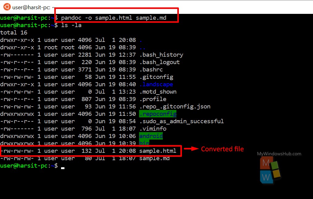 How To Convert Files On Linux Command Line Using Pandoc