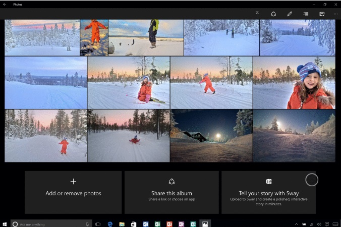 Sway integrating with the Photos App on Windows 10