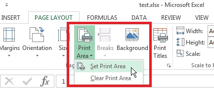 set print area