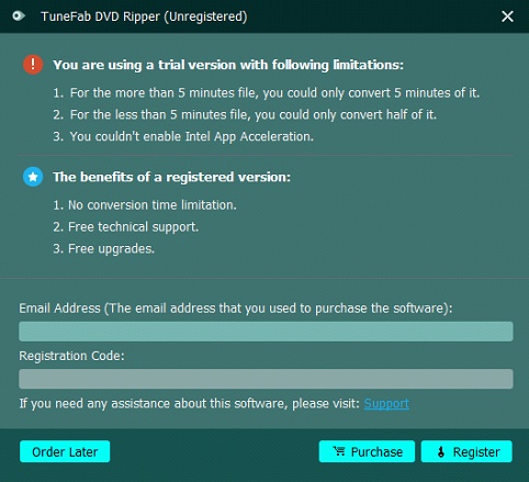 tunefab dvd ripper registration code