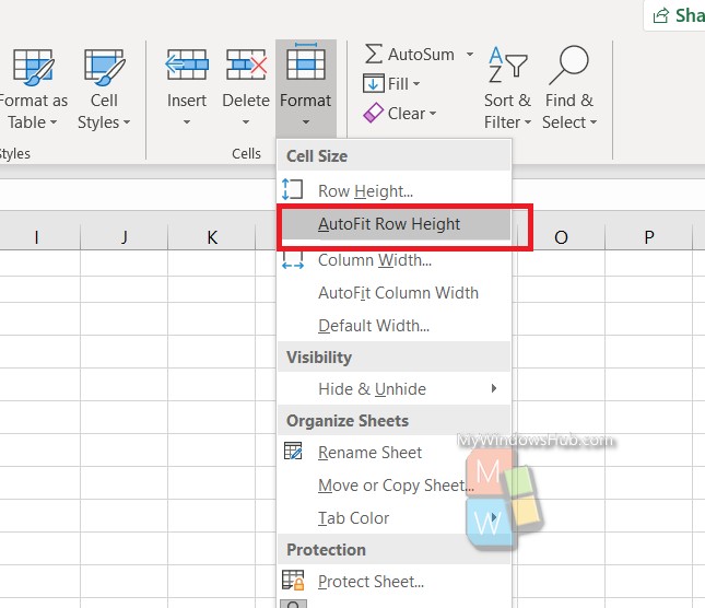 How To Resize A Table Column Or A Row In Ms Excel