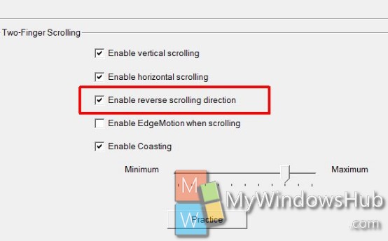 scroll reverser windows