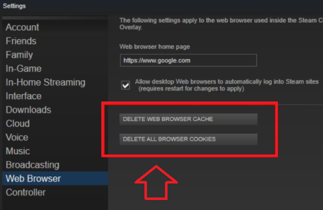 how to clear steam download cache