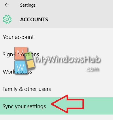 sync Settings