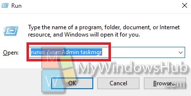 Run Windows Task Manager as the Administrator or Any Another User