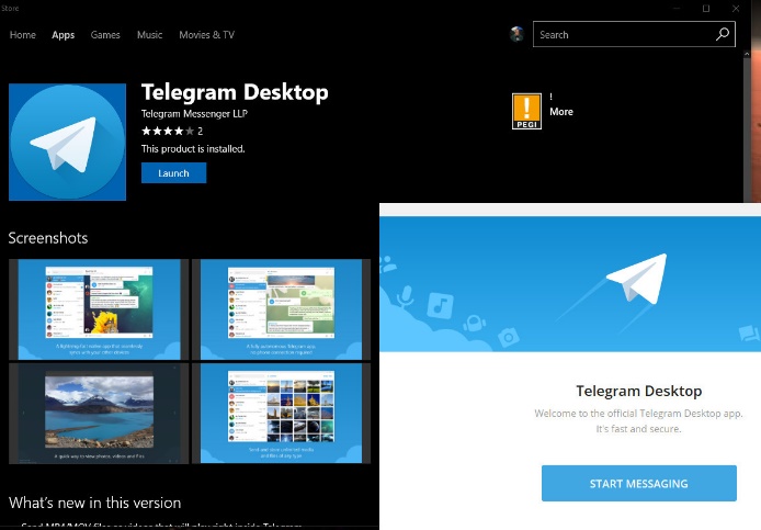 Telegram is now available at Windows Store for Windows 10 PC
