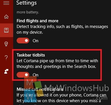 pin cortana to taskbar