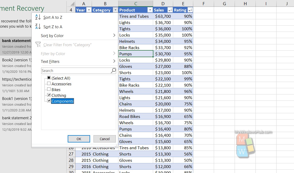 Benutzerdefinierte Filterdaten für Excel-Arbeitsblatt in VBA für MS Excel