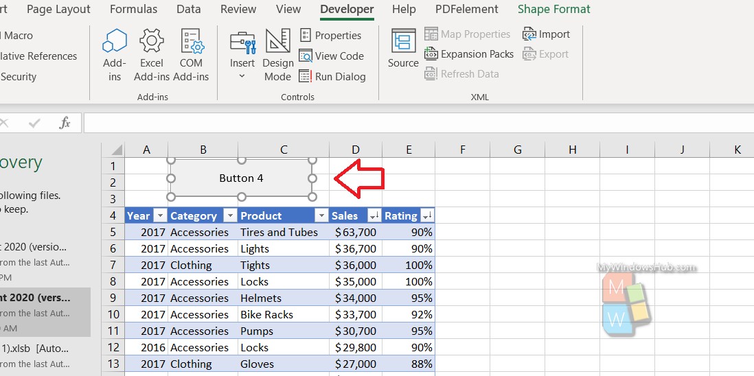 How To Create A Button For Macro In VBA For MS Excel?